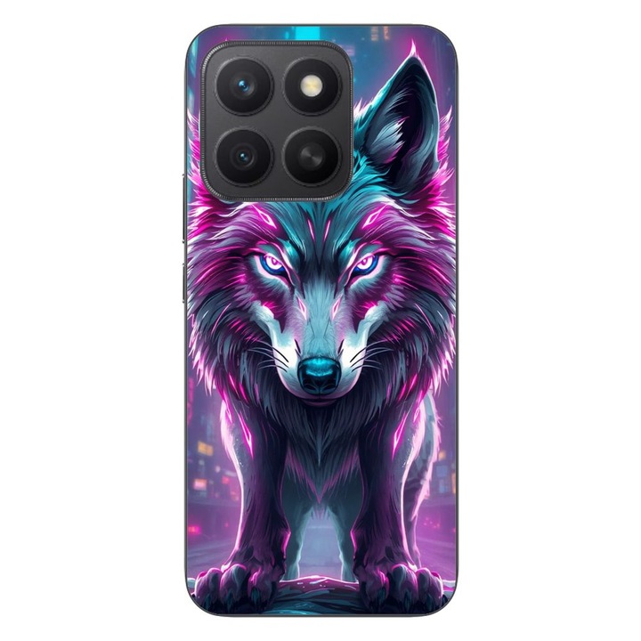 Husa compatibila cu Honor X8c Silicon Gel Tpu Model Cyberpunk Wolf