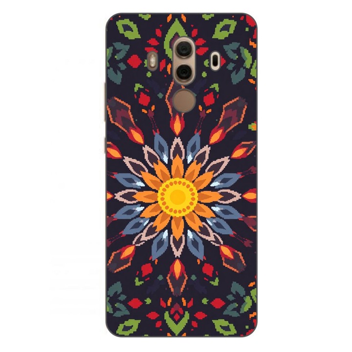 Husa compatibila cu Huawei Mate 10 Pro Silicon Gel Tpu Model Pixel Art Sun Mistery