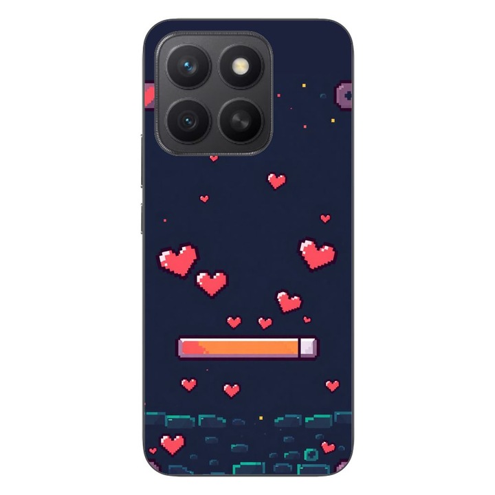 Husa compatibila cu Honor X8c Silicon Gel Tpu Model Pixelated Healthbar