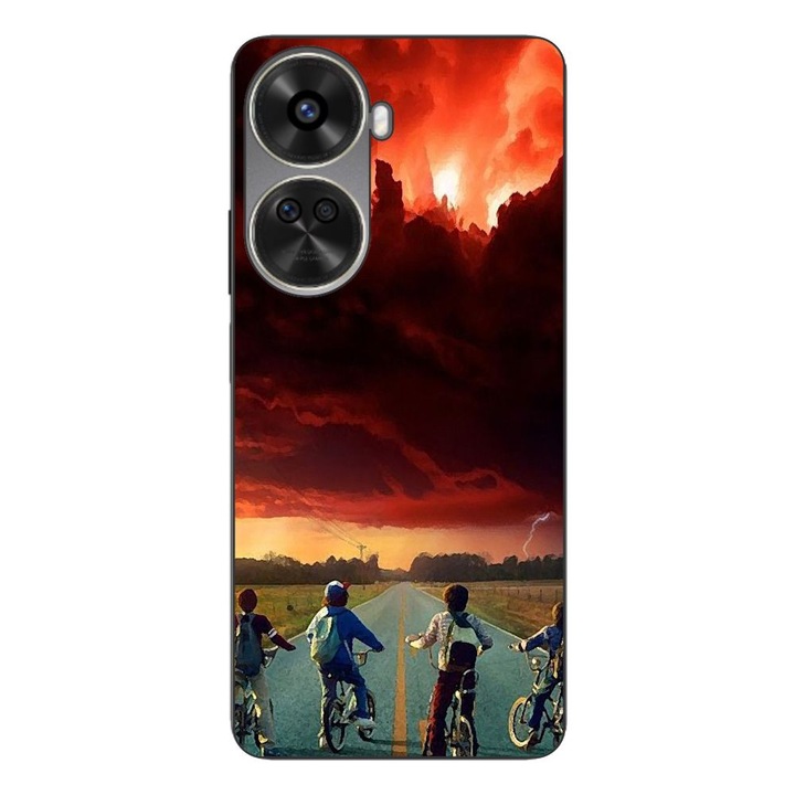 Husa compatibila cu Huawei Nova 12 SE Silicon Gel Tpu Model Stranger Things Red Sky