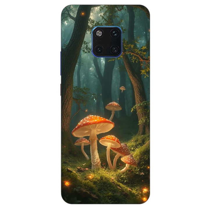 Husa compatibila cu Huawei Mate 20 Pro Silicon Gel Tpu Model Glowing Magical Mushrooms