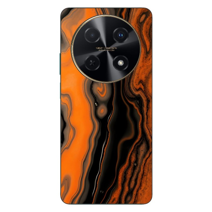 Husa compatibila cu Huawei Nova 12i Silicon Gel Tpu Model Metallic Lava Flow Pattern