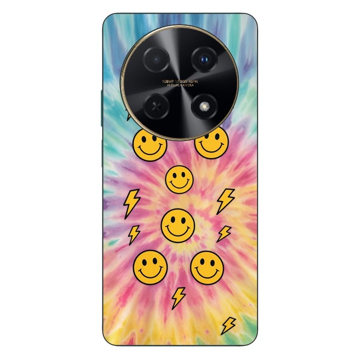 Husa compatibila cu Huawei Nova 12i Silicon Gel Tpu Model Retro Smiley Faces