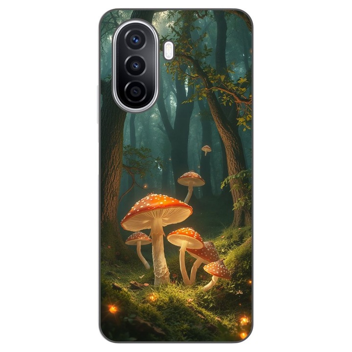 Husa compatibila cu Huawei Nova Y70 Silicon Gel Tpu Model Glowing Magical Mushrooms