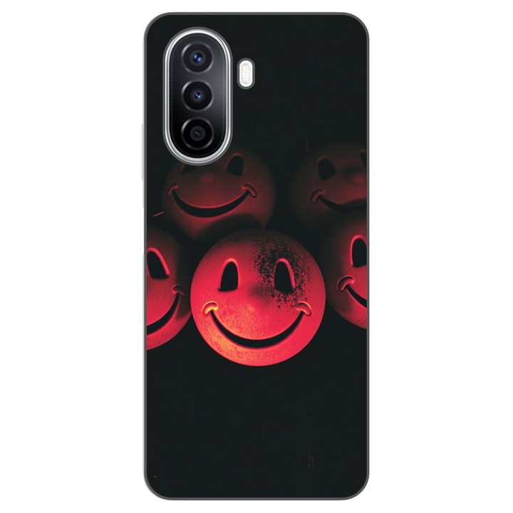 Husa compatibila cu Huawei Nova Y70 Silicon Gel Tpu Model Grungy Smiley Faces