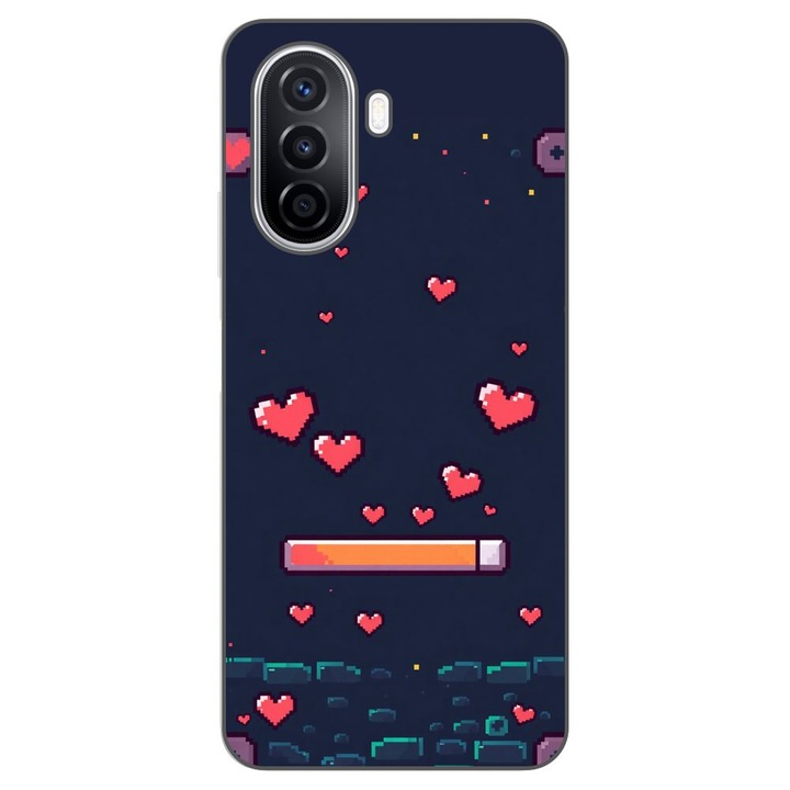 Husa compatibila cu Huawei Nova Y70 Silicon Gel Tpu Model Pixelated Healthbar