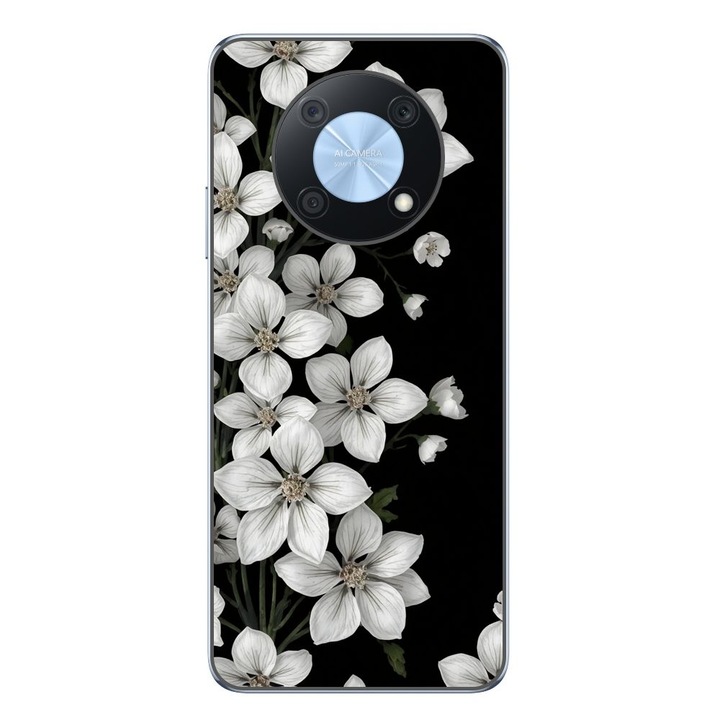 Husa compatibila cu Huawei Nova Y90 Silicon Gel Tpu Model Pure White Flowers