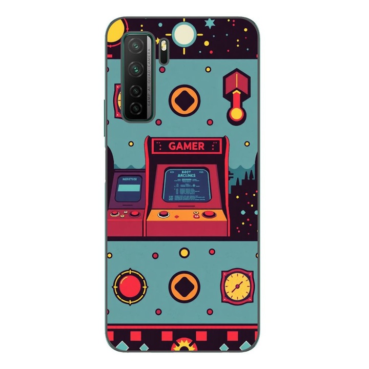 Husa compatibila cu Huawei P40 Lite 5G Silicon Gel Tpu Model Gamer Arcade Room