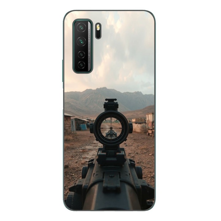 Husa compatibila cu Huawei P40 Lite 5G Silicon Gel Tpu Model First Person Shooter
