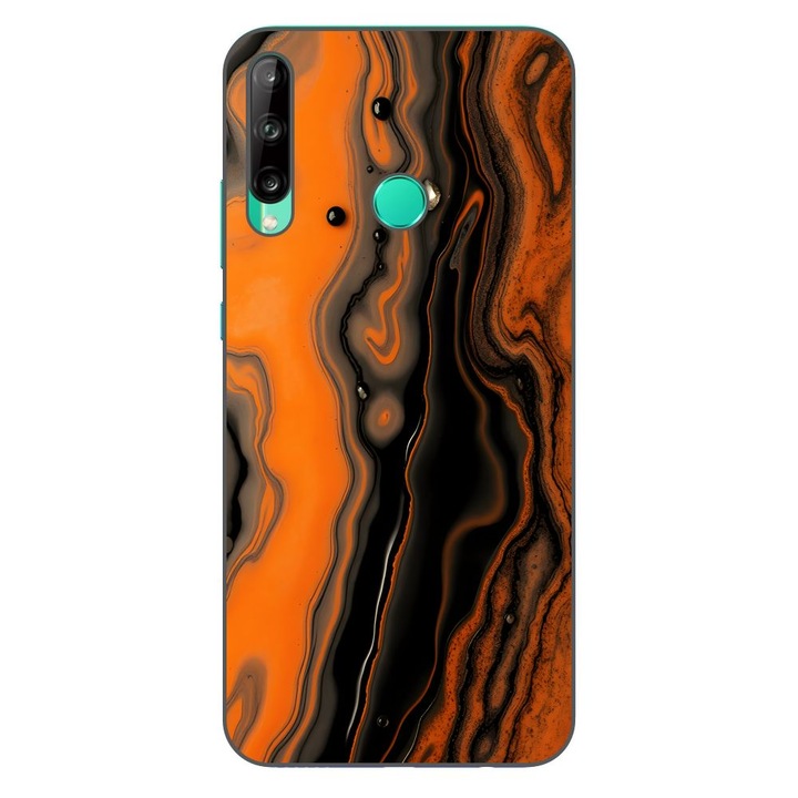 Husa compatibila cu Huawei P40 Lite E Silicon Gel Tpu Model Metallic Lava Flow Pattern