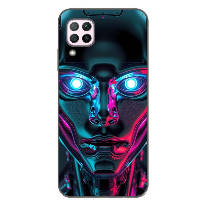 Husa compatibila cu Huawei P40 Lite Silicon Gel Tpu Model Chrome Humanoid