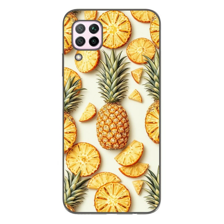 Husa compatibila cu Huawei P40 Lite Silicon Gel Tpu Model Juicy Pineapple
