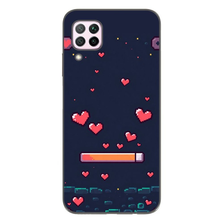 Husa compatibila cu Huawei P40 Lite Silicon Gel Tpu Model Pixelated Healthbar