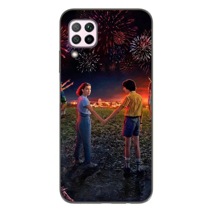 Husa compatibila cu Huawei P40 Lite Silicon Gel Tpu Model Stranger Things Fireworks