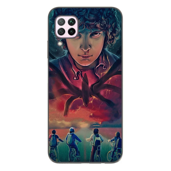 Husa compatibila cu Huawei P40 Lite Silicon Gel Tpu Model Stranger Things Cartoon