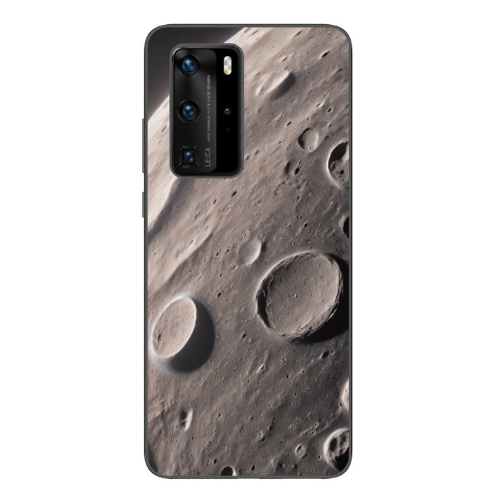 Husa compatibila cu Huawei P40 Pro Silicon Gel Tpu Model Moon Surface