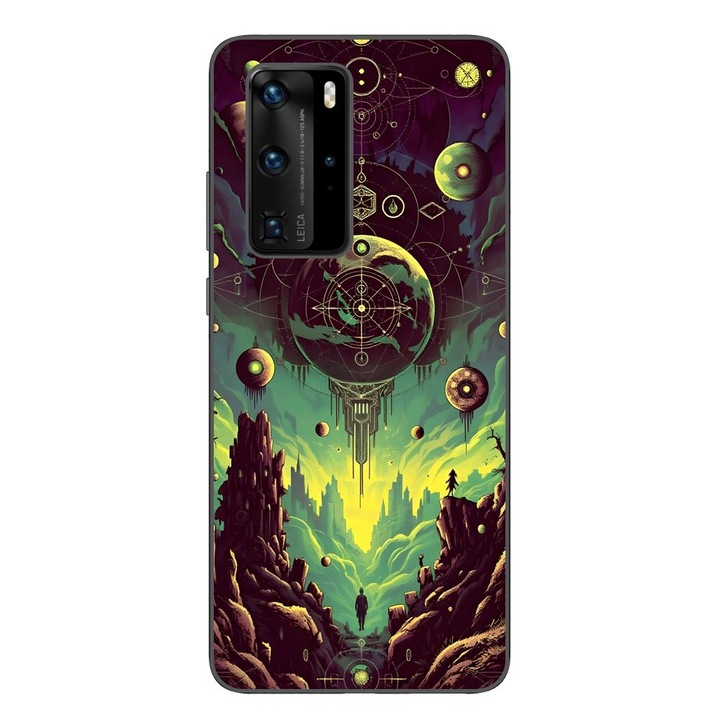 Husa compatibila cu Huawei P40 Pro Silicon Gel Tpu Model Mystical Planet