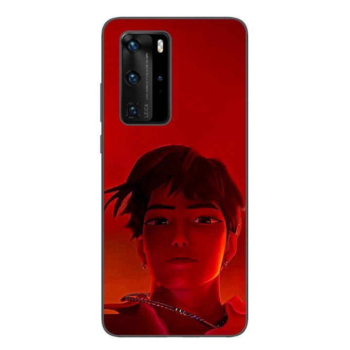 Husa compatibila cu Huawei P40 Pro Silicon Gel Tpu Model KPop Demon Hunters Jinu Red