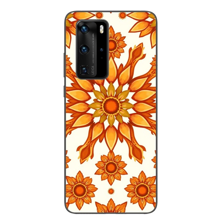 Husa compatibila cu Huawei P40 Pro Silicon Gel Tpu Model Sun Flower Soul