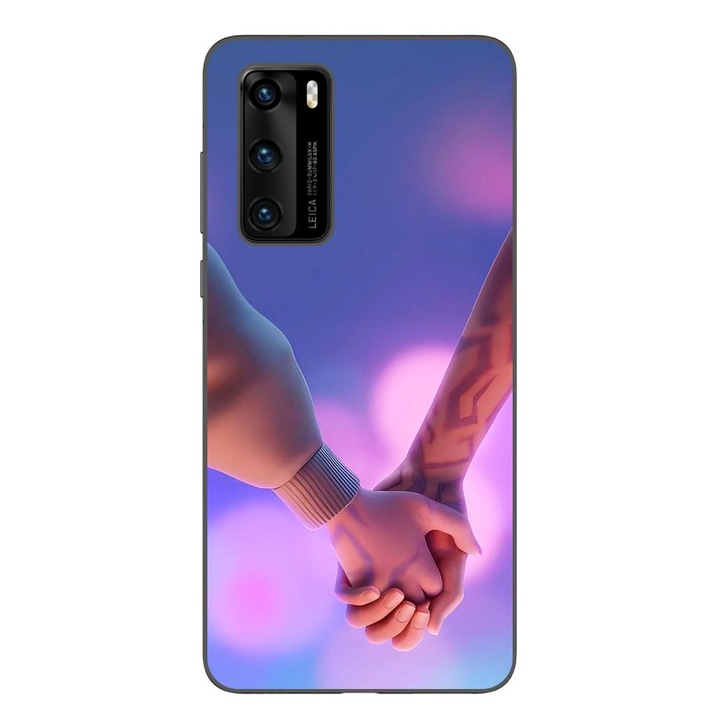 Husa compatibila cu Huawei P40 Silicon Gel Tpu Model KPop Demon Hunters Couples Hands