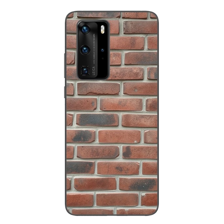 Husa compatibila cu Huawei P40 Pro Silicon Gel Tpu Model Brick Wall