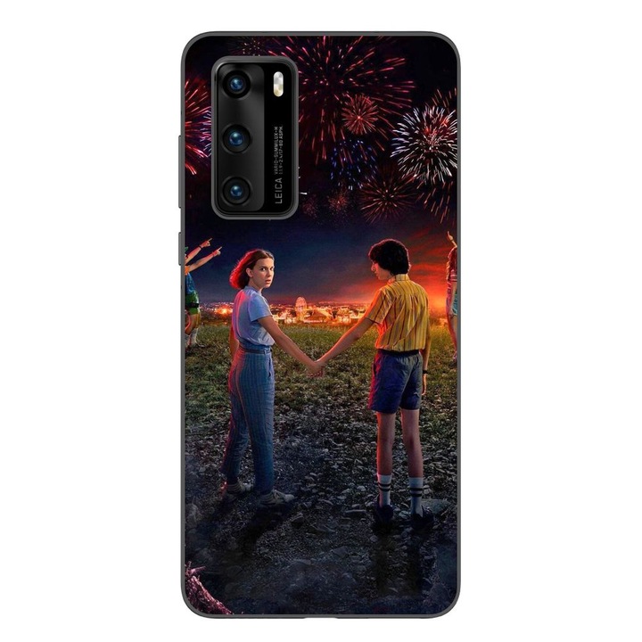 Husa compatibila cu Huawei P40 Silicon Gel Tpu Model Stranger Things Fireworks