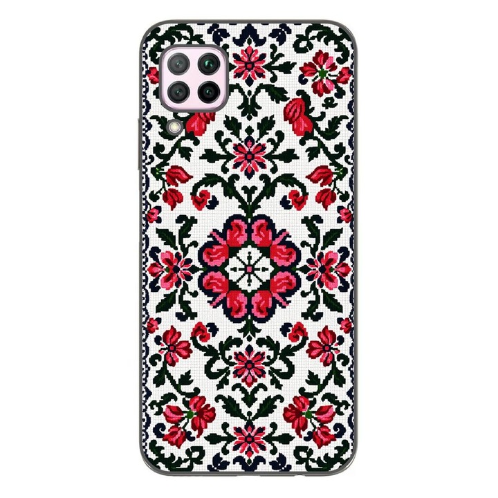 Husa compatibila cu Huawei P40 Lite Silicon Gel Tpu Model Traditional Knit Design