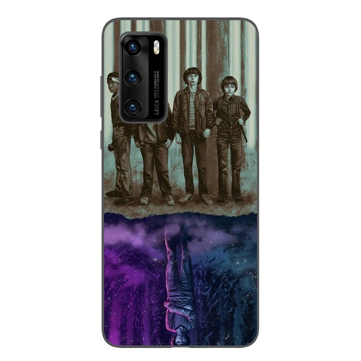 Husa compatibila cu Huawei P40 Silicon Gel Tpu Model Stranger Things Upside Down Eleven
