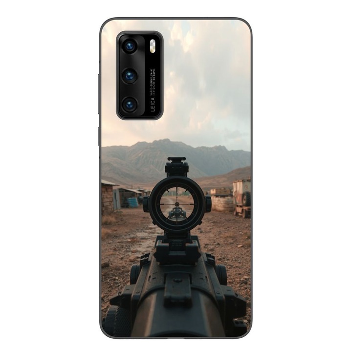 Husa compatibila cu Huawei P40 Silicon Gel Tpu Model First Person Shooter