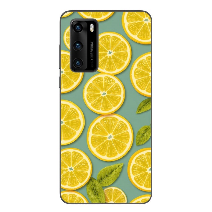 Husa compatibila cu Huawei P40 Silicon Gel Tpu Model Summer Lemon Slices
