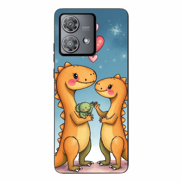 Husa compatibila cu Motorola Edge 40 Neo Silicon Gel Tpu Model Dino Cute Family