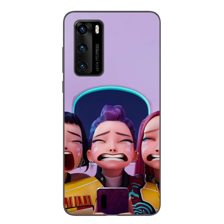 Husa compatibila cu Huawei P40 Silicon Gel Tpu Model KPop Demon Hunters Crying Girls