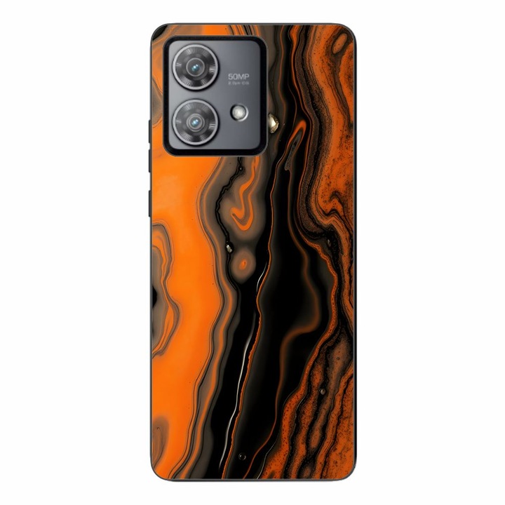 Husa compatibila cu Motorola Edge 40 Neo Silicon Gel Tpu Model Metallic Lava Flow Pattern