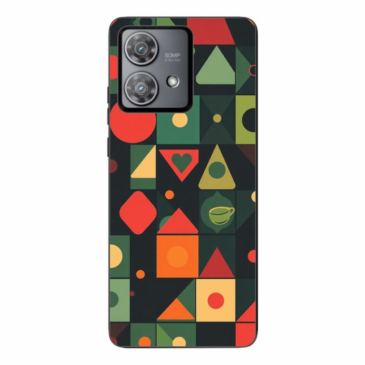 Husa compatibila cu Motorola Edge 40 Neo Silicon Gel Tpu Model Retro Shapes