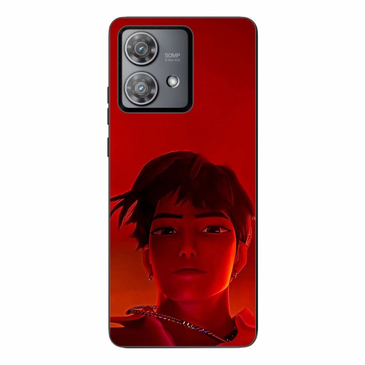Husa compatibila cu Motorola Edge 40 Neo Silicon Gel Tpu Model KPop Demon Hunters Jinu Red