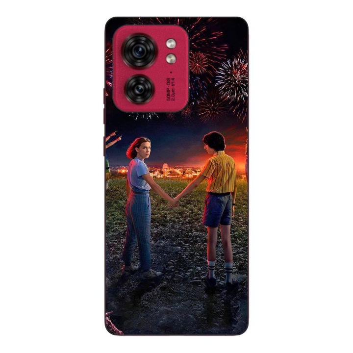 Husa compatibila cu Motorola Edge 40 Silicon Gel Tpu Model Stranger Things Fireworks