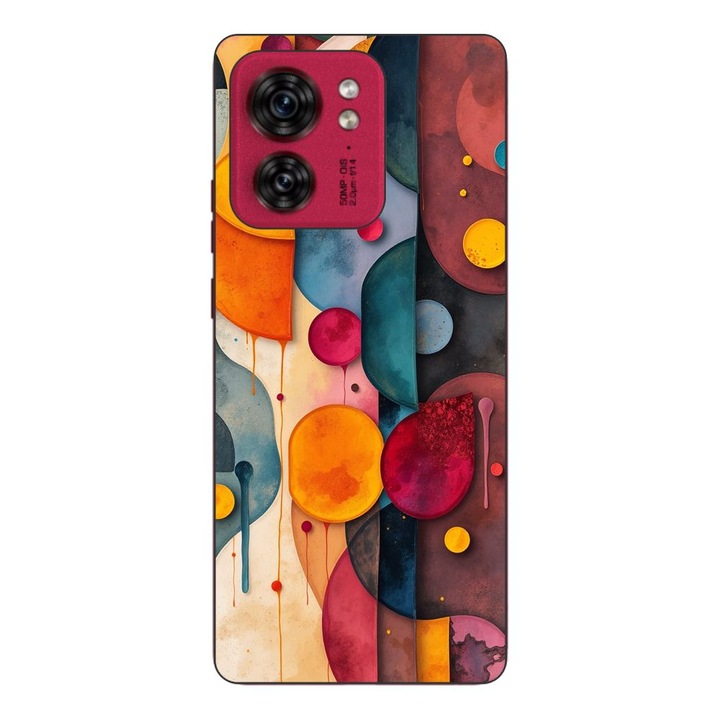 Husa compatibila cu Motorola Edge 40 Silicon Gel Tpu Model Abstract Shapes and Colors