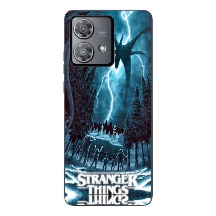 Husa compatibila cu Motorola Edge 40 Neo Silicon Gel Tpu Model Stranger Things Storm Monster