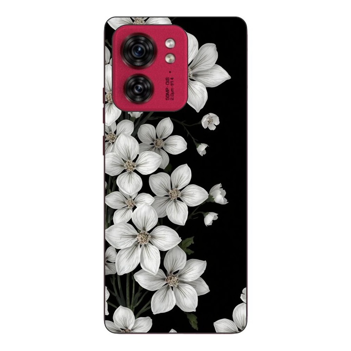 Husa compatibila cu Motorola Edge 40 Silicon Gel Tpu Model Pure White Flowers