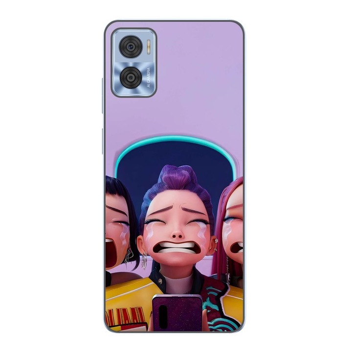 Husa compatibila cu Motorola Moto E22, E22i Silicon Gel Tpu Model KPop Demon Hunters Crying Girls