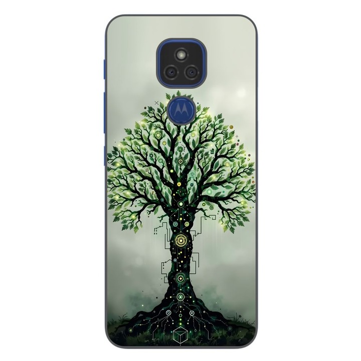 Husa compatibila cu Motorola Moto G9 Play Silicon Gel Tpu Model Mystical Tree