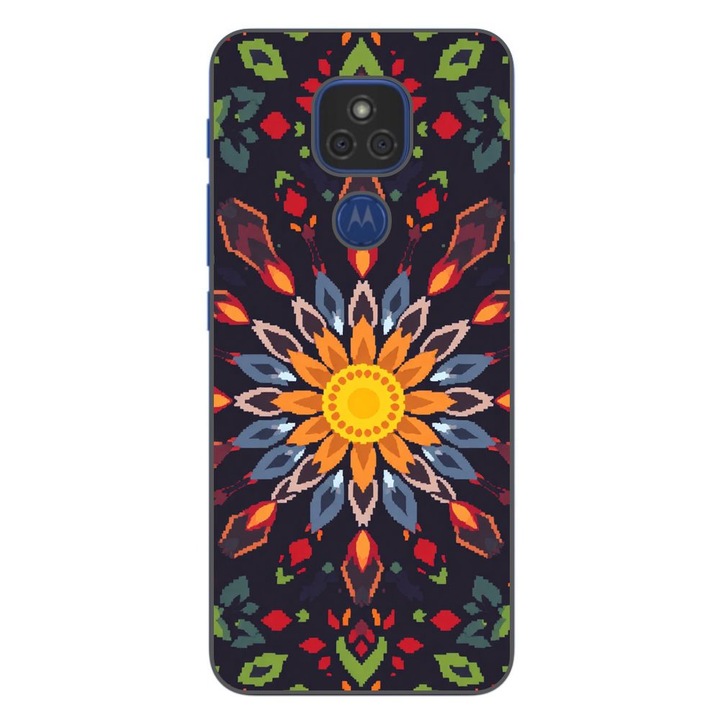 Husa compatibila cu Motorola Moto G9 Play Silicon Gel Tpu Model Pixel Art Sun Mistery