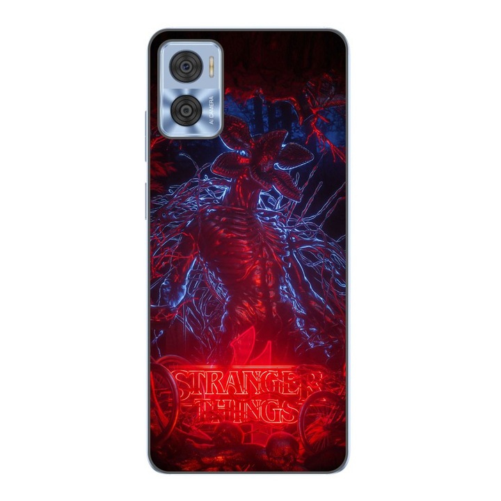 Husa compatibila cu Motorola Moto E22, E22i Silicon Gel Tpu Model Stranger Things Demogorgon