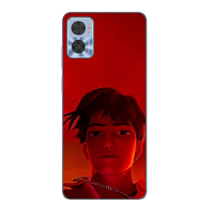 Husa compatibila cu Motorola Moto E22, E22i Silicon Gel Tpu Model KPop Demon Hunters Jinu Red