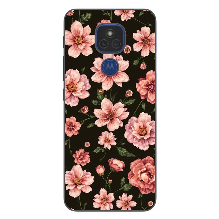 Husa compatibila cu Motorola Moto G9 Play Silicon Gel Tpu Model Pink Spring Flowers