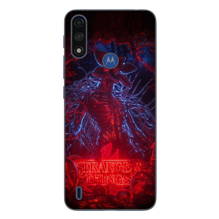 Husa compatibila cu Motorola Moto E7 Power Silicon Gel Tpu Model Stranger Things Demogorgon