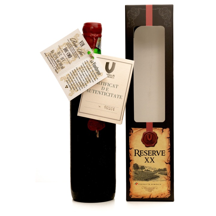 Vin rosu, Sec, colectie Vinia, Merlot 1986, Crama Uricani, 0.7l