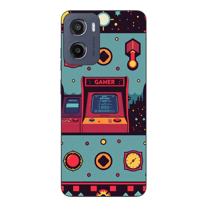 Husa compatibila cu Motorola Moto G05 Silicon Gel Tpu Model Gamer Arcade Room
