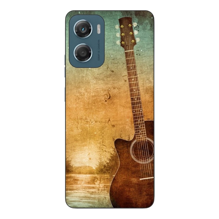 Husa compatibila cu Motorola Moto G06 Silicon Gel Tpu Model Chitara Vintage