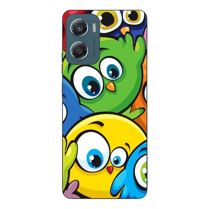 Husa compatibila cu Motorola Moto G06 Silicon Gel Tpu Model Bufnite Colorate